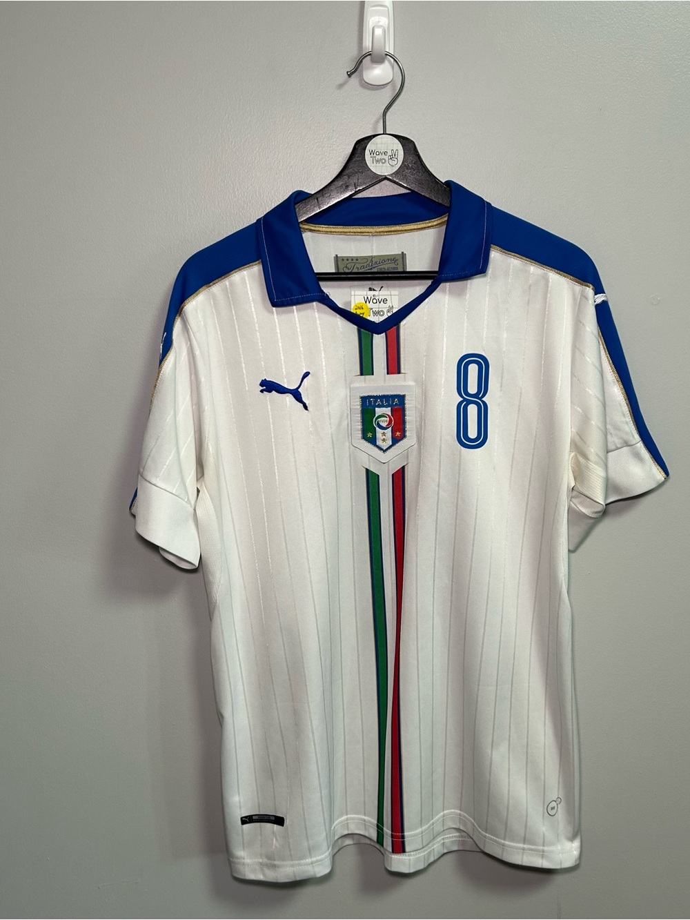 Puma 2016 Italia #8 Claudio Marchisio Away Kit